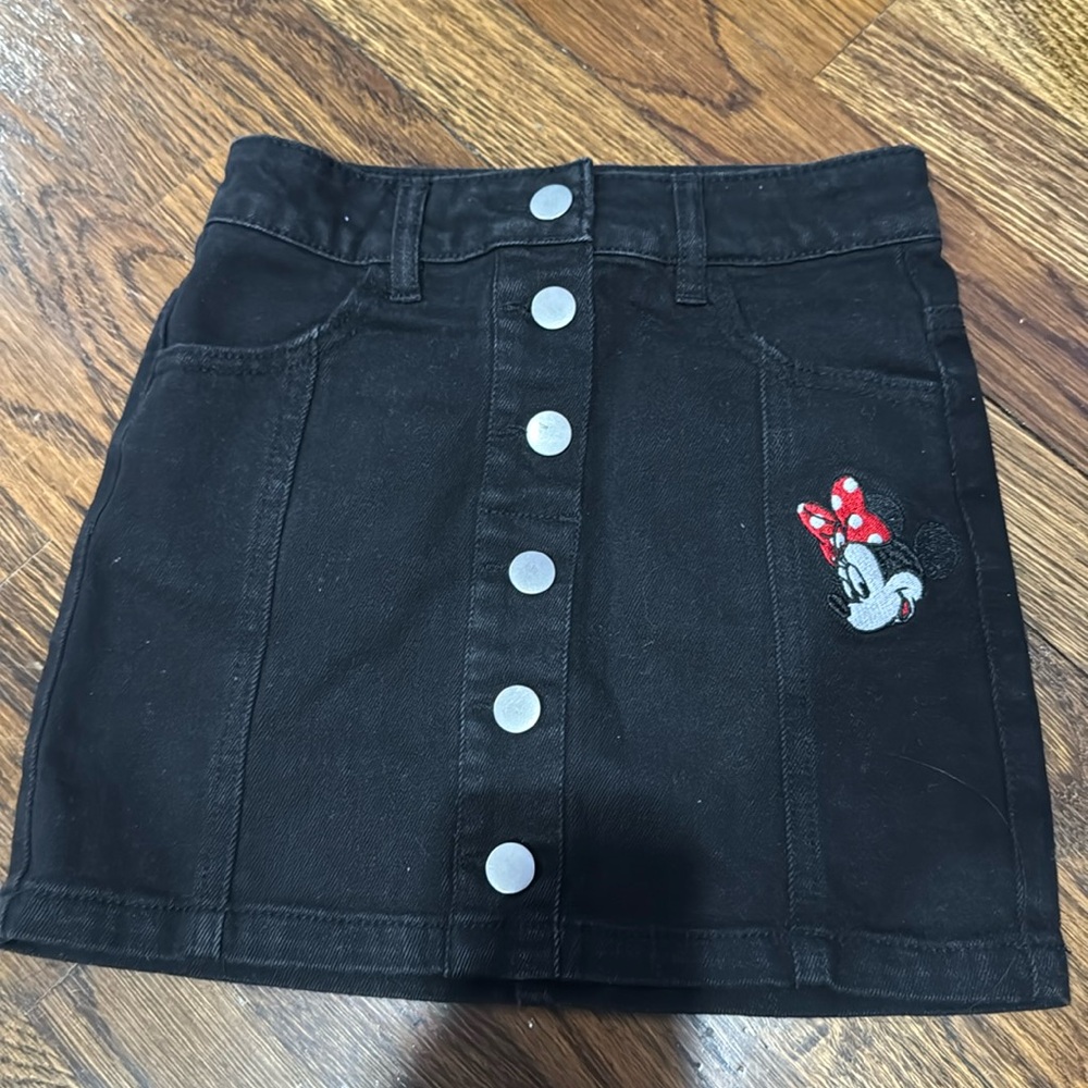 Minnie Mouse Black Denim Skirt new without tags